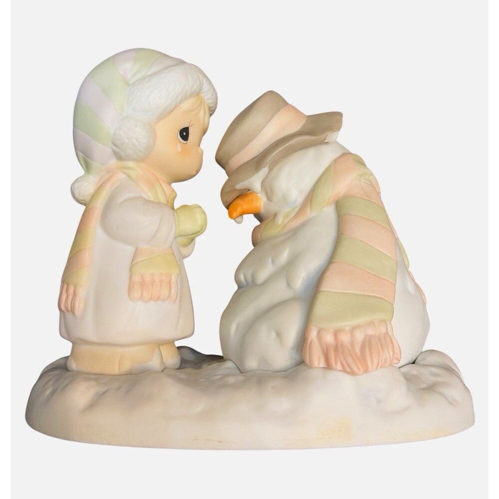 Enesco Precious Moments "We're Going to Miss You" 1990 Snowman Figurine